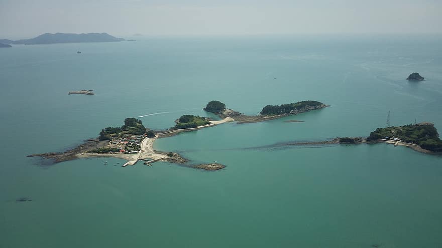 كوريا الجنوبية ، البحر ، الجزر ، محيط ، المناظر الطبيعيه