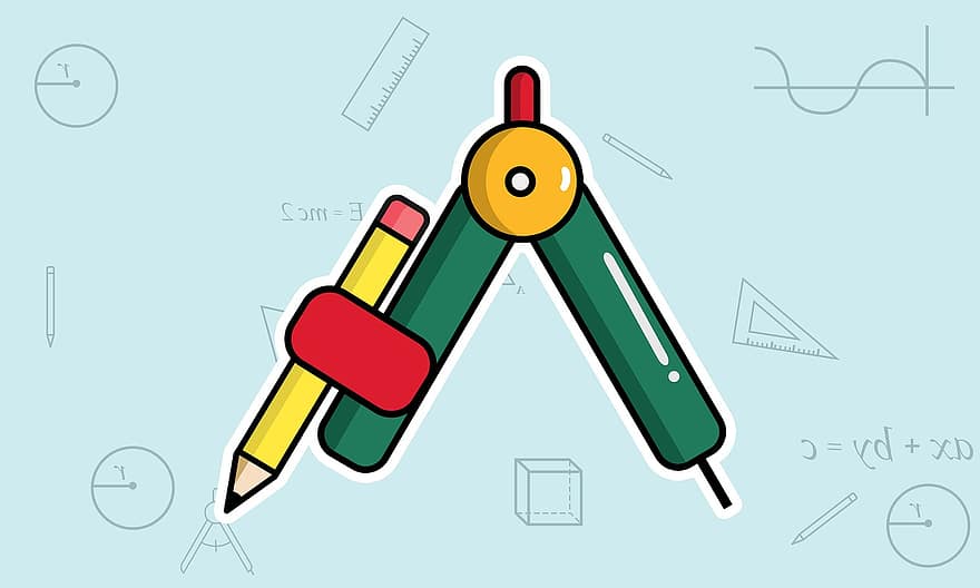 Calipers, Pencil, Eraser, School, Write, Pen, Drawing, Paper, Supplies, Geometric