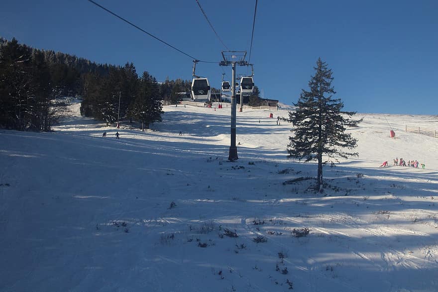 スキーリフト、冬、シーズン、山、雪、冒険、旅行、スキー場、スキー、スポーツ、スキーリゾート