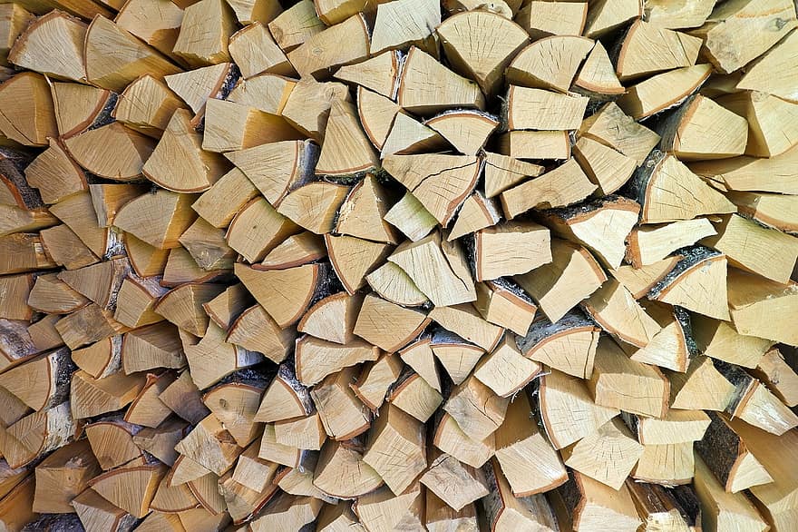 Firewood, Heating, Pieces Of Wood, Woodpile, Wooden, Timber, Forestry, Texture, Material