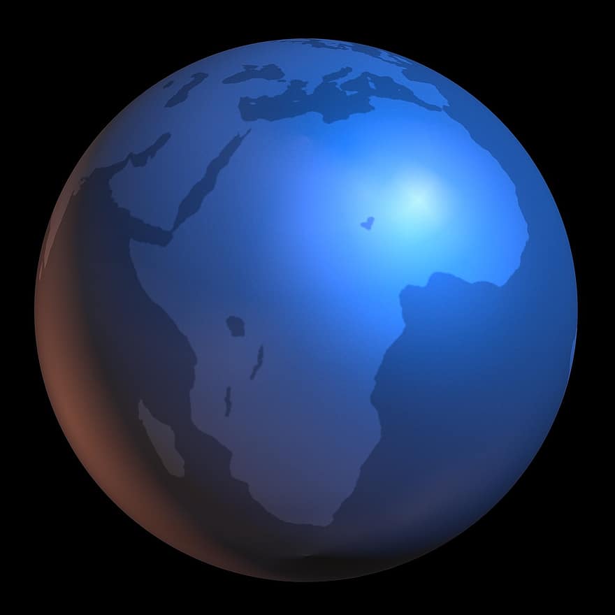 Afrique, carte du monde, carte, globe, continents, continent, Terre, pays, états d'amérique, les mers, hémisphères