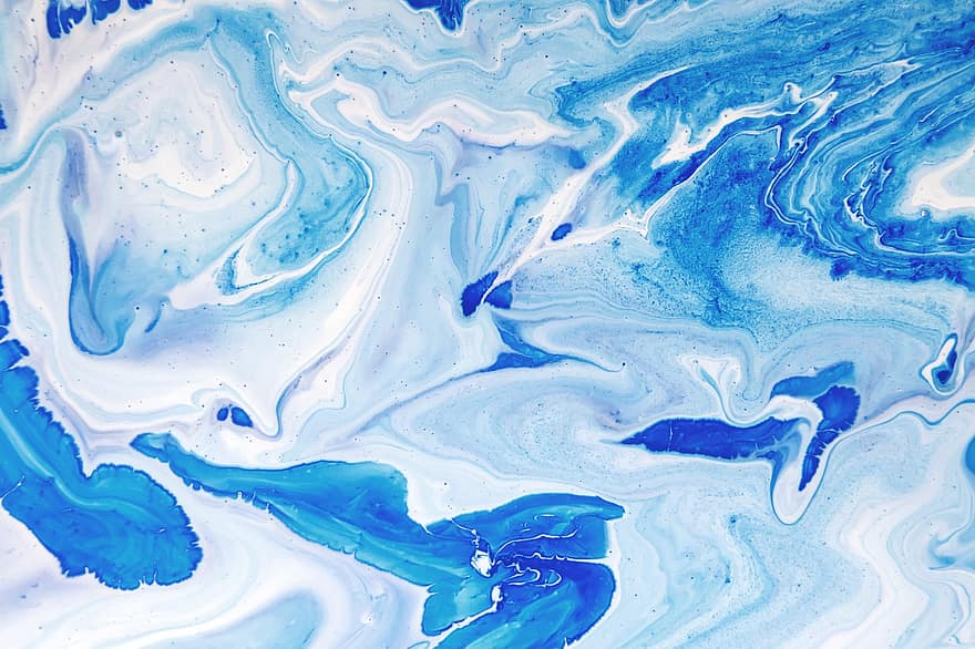 Marble, Paint, Abstract, Background, Blue, White, Design, Watercolor, Creativity, Art