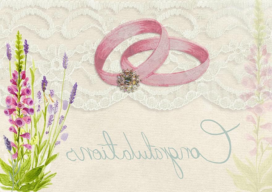 сватба, Честито, каня, пръстени, покана за сватба, обичам, карта, сватбена украса, реколта, фон на сватбата, цветен