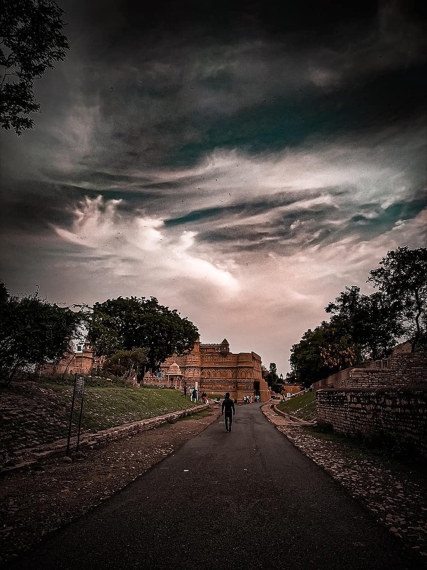 Gwalior Fort, Road, Sunset, Path, Walk, Travel, Castle, Fortress, Landmark, Historic, Gwalior
