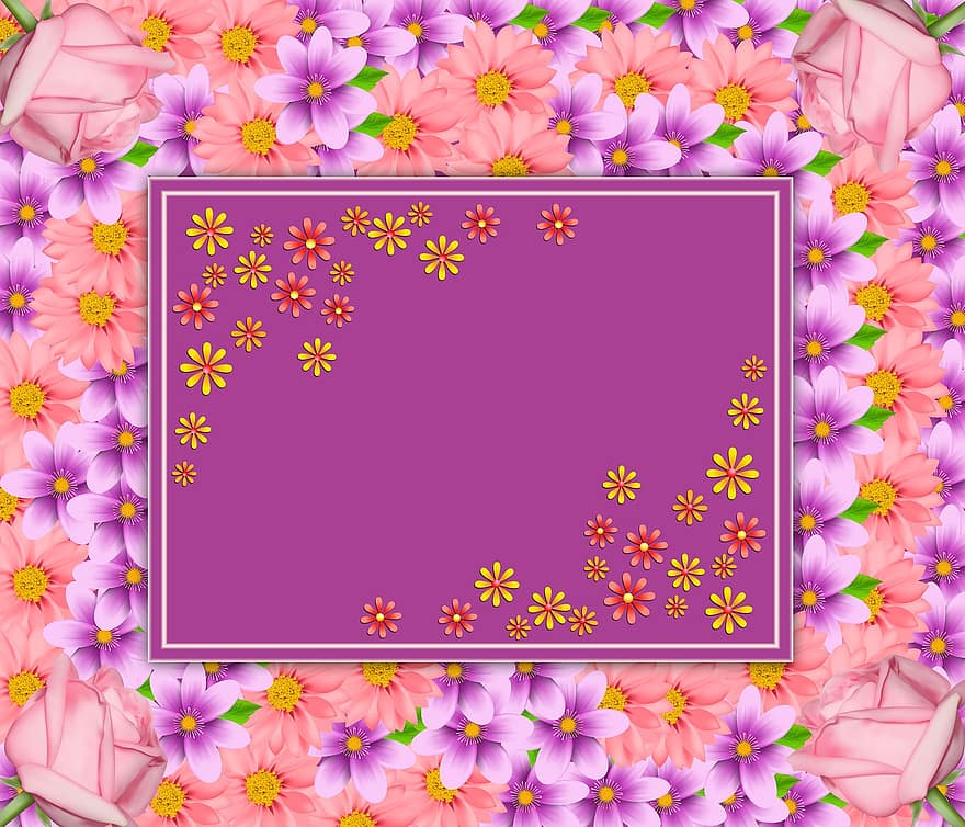 flor, enfeite, floral, fundo, textura, papel de parede de flores, flores, romântico