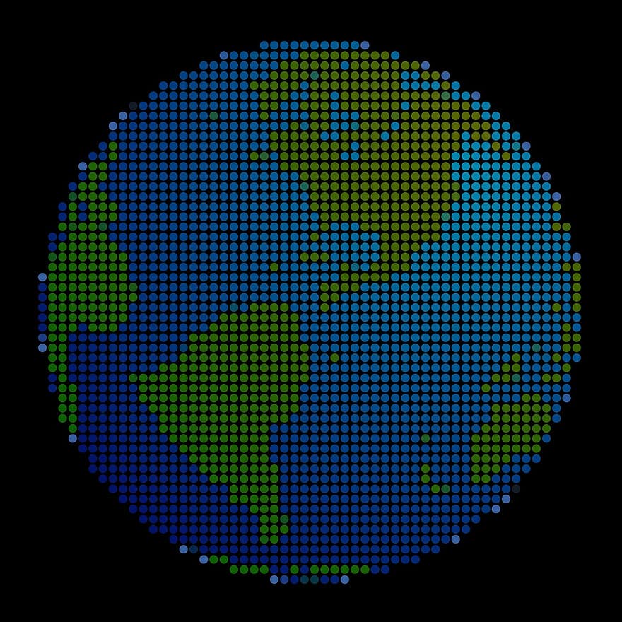 aarde, planeet, dots, wereld-, ontwerp, wereldbol, kaart