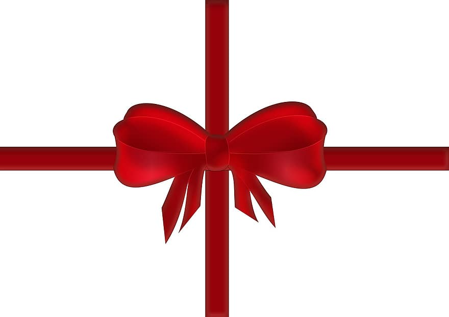 Geschenkband, Band, Schleife, Geschenk, mitbringsel, Ornament, Dekoration, rot