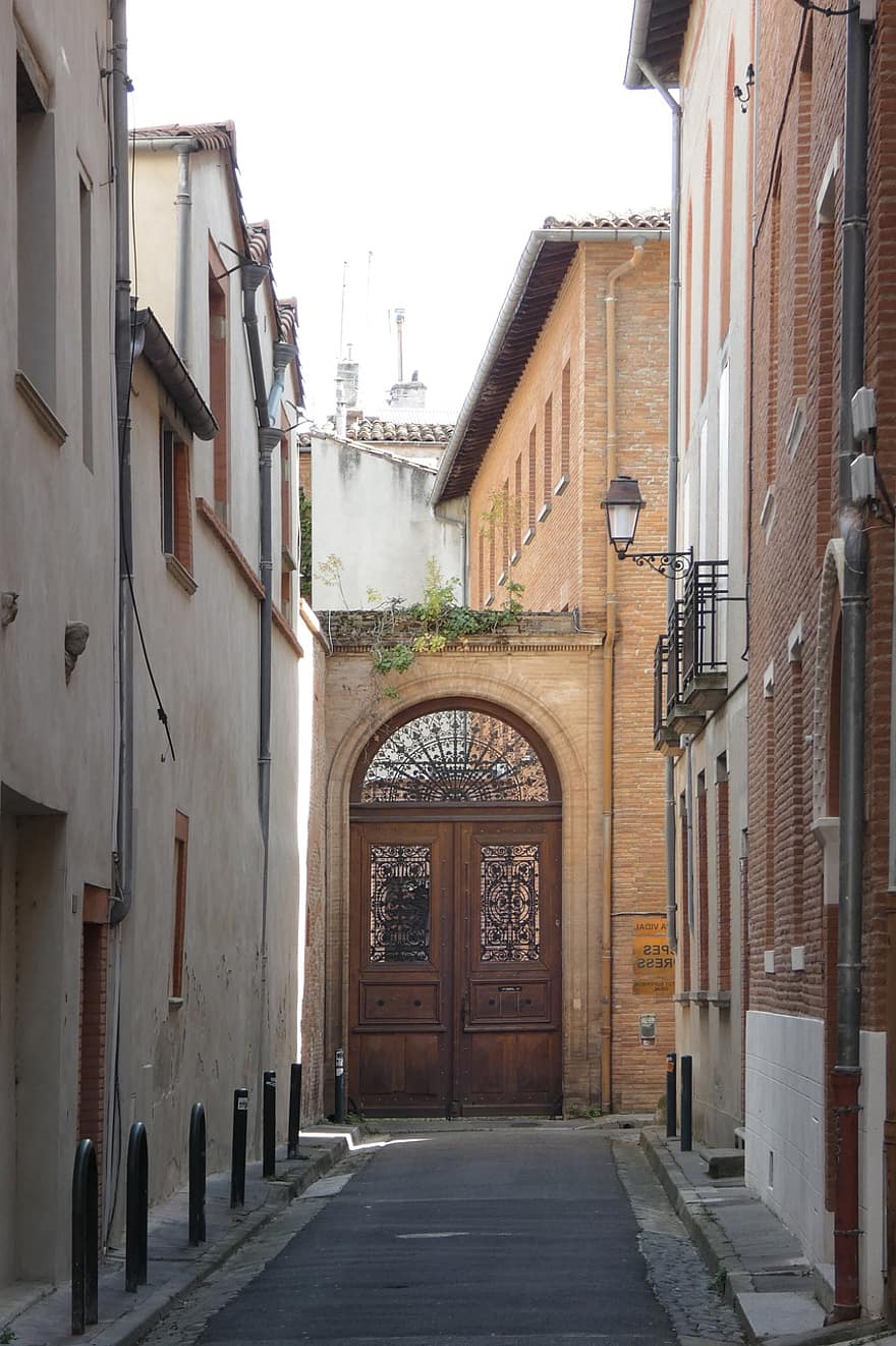 porta, entrada, carrer, històric, arquitectura, occitània