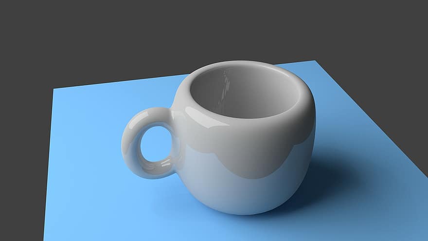 Cup, 3d, Raytracing