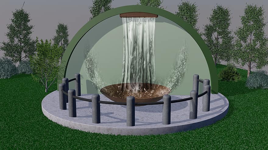 dekoratyviniai fontanai, vandens funkcija