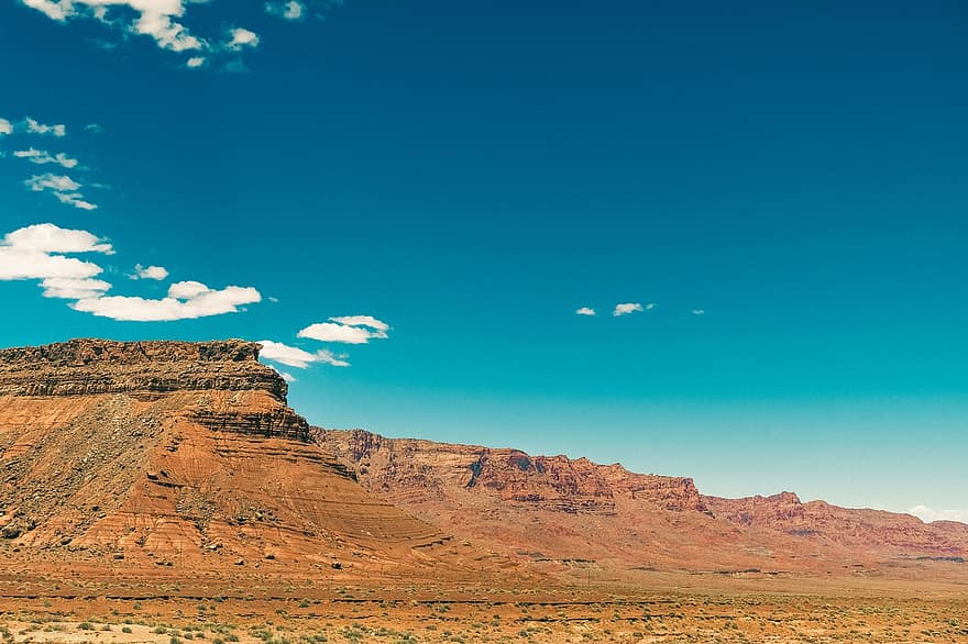 woestijn, berg-, Utah, canyon, rotsformatie, mesa, butte, landschap, toneel-, natuur, hemel