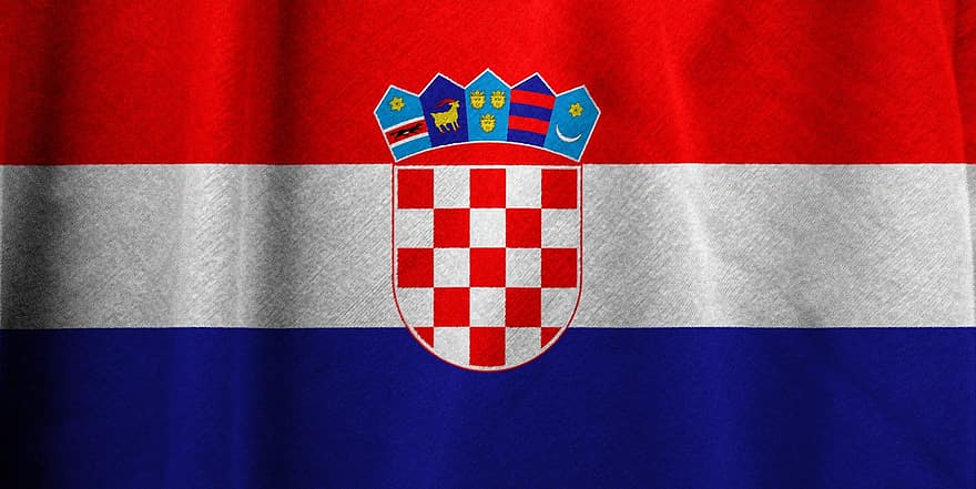 chorvatsko, vlajka, země, národ, symbol, patriotismus, vlastenecký, prapor, národní