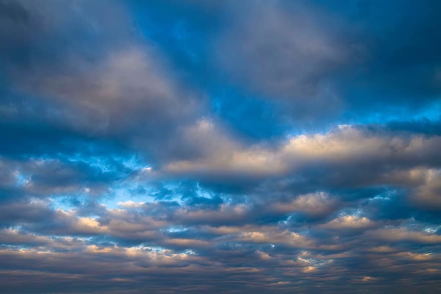 chmury, niebo, powietrze, atmosfera, wysoki, klimat, tlen, spokojny, prognoza