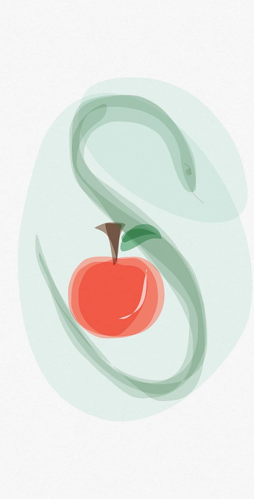 ular, apel, godaan, Eden, Kekristenan, makanan, buah, ilustrasi, Desain, organik, wallpaper