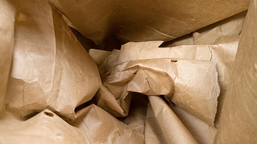 kertas, kusut, daur ulang, kertas coklat, tekstur, mendaur ulang, bahan, kasar, pola, ekologi, limbah