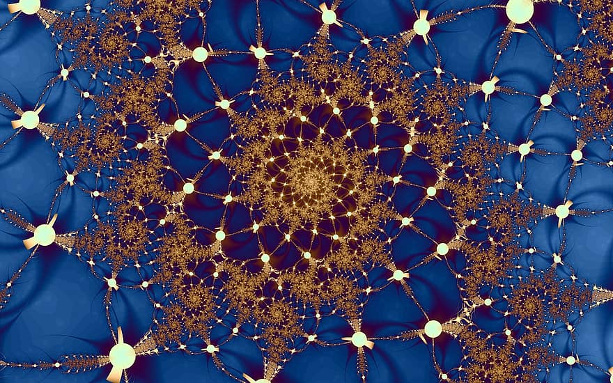 fractal, espiral, arte, padronizar, azul, desenhar, arte digital, arte abstrata, arte fractal