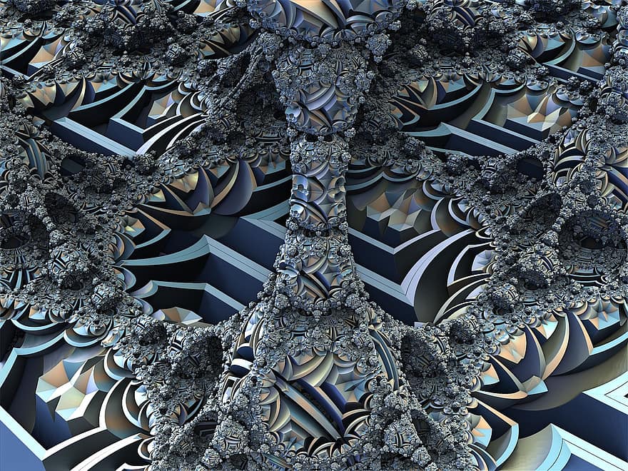 fractal, hacer, 3d, fondo, geometría