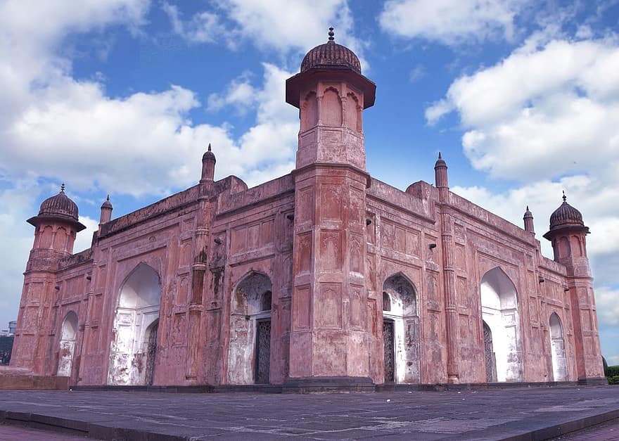 fort, slot, bygning, lalbagh fort, arkitektur, Mughal, Bangladesh, historisk, landskab
