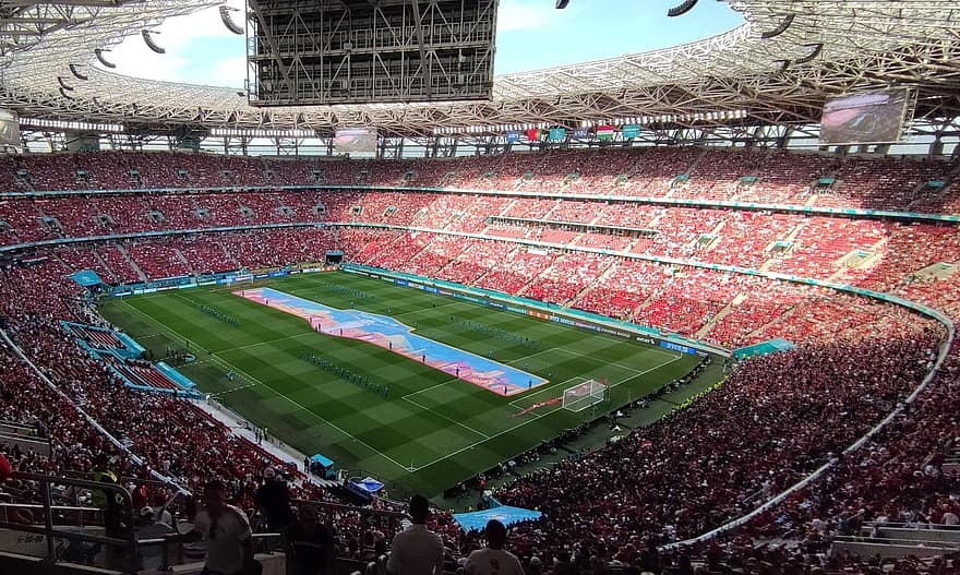 stadion, fodbold, budapest, uefa, sport, ungarn, europæiske fodboldforbund, Mark, menneskemængde, publikum, match