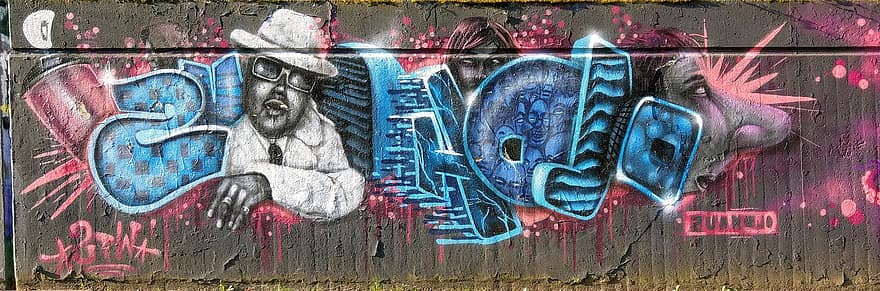 graffiti, væg, gadekunst, vægmaleri, spray