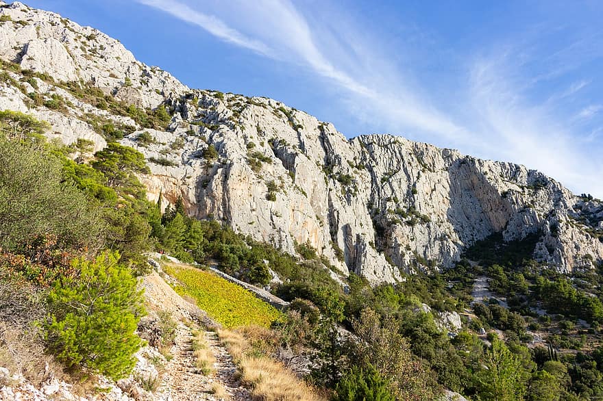 Natur, Berge, Kroatien, Wildnis, ferrati, st, Berg, Landschaft, Sommer-, Rock, Cliff