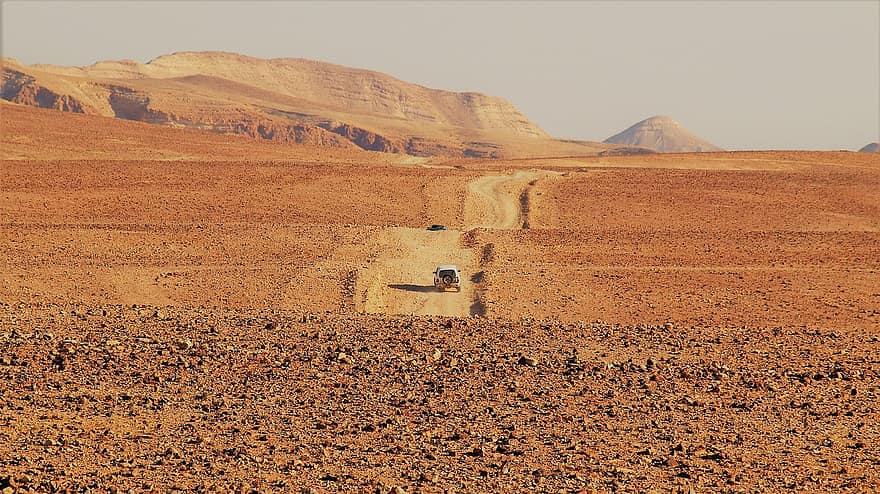Desert, Road, Car, Vehicle, Drive, Journey, Road Trip, Barren, Barren Landscape, Arid, Dry