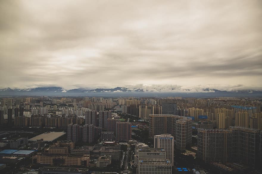 các tòa nhà, thành phố, cảnh quan thành phố, vận động viên trượt tuyết, huyện, trung tâm thành phố, đô thị, thành thị, Bắc Kinh, Trung Quốc, Nhẫn nam thứ ba