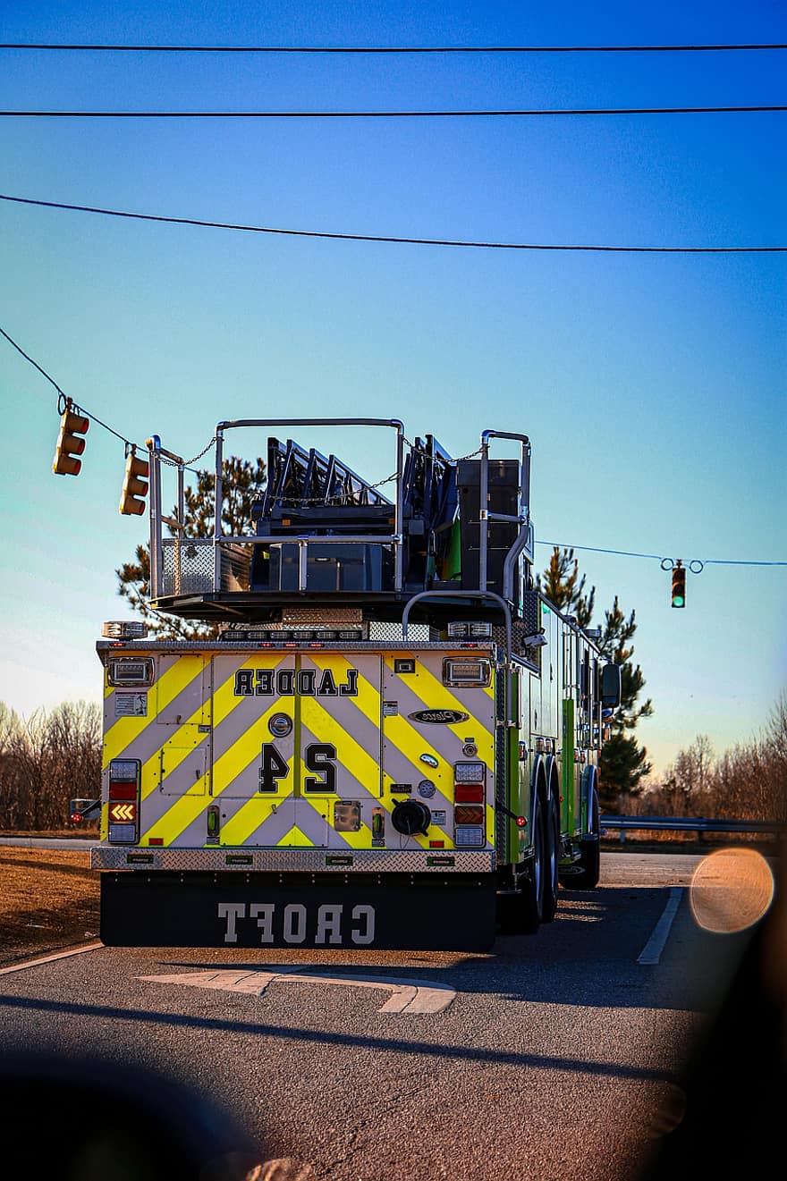 Fire, Usa, America, Road, Nature, Firefighter, transportation, mode of transport, machinery, industry, traffic