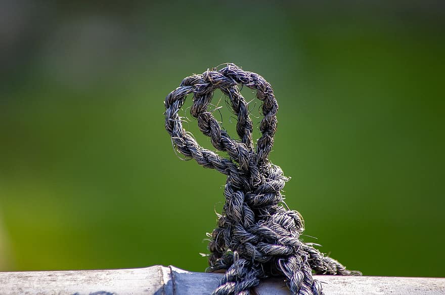 веревка, узел, текстура, твердый, крупный план, завязанный узел, макрос, связаны, дерево, зеленого цвета, морское судно