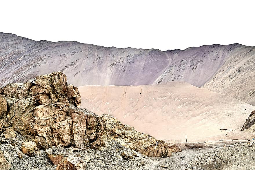 montañas, rocas, paisaje, arena, piedras, cordillera, naturaleza, turismo, ladakh