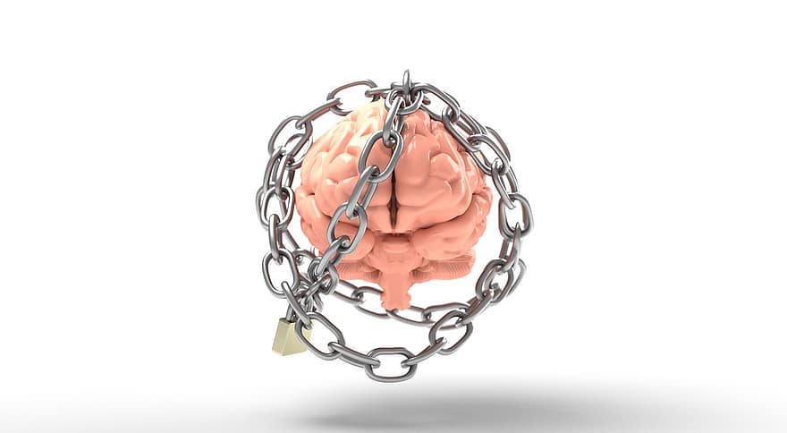 cervell, cadenes, mental, idea, humà, negocis, intel·ligència, símbol, disseny, ciència, tecnologia