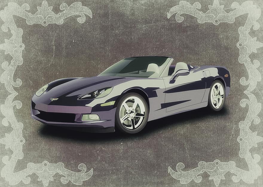 Vehicle, Sports, Porsche, Automobile, Luxury, Quickly, Convertible, Drawing, Poster