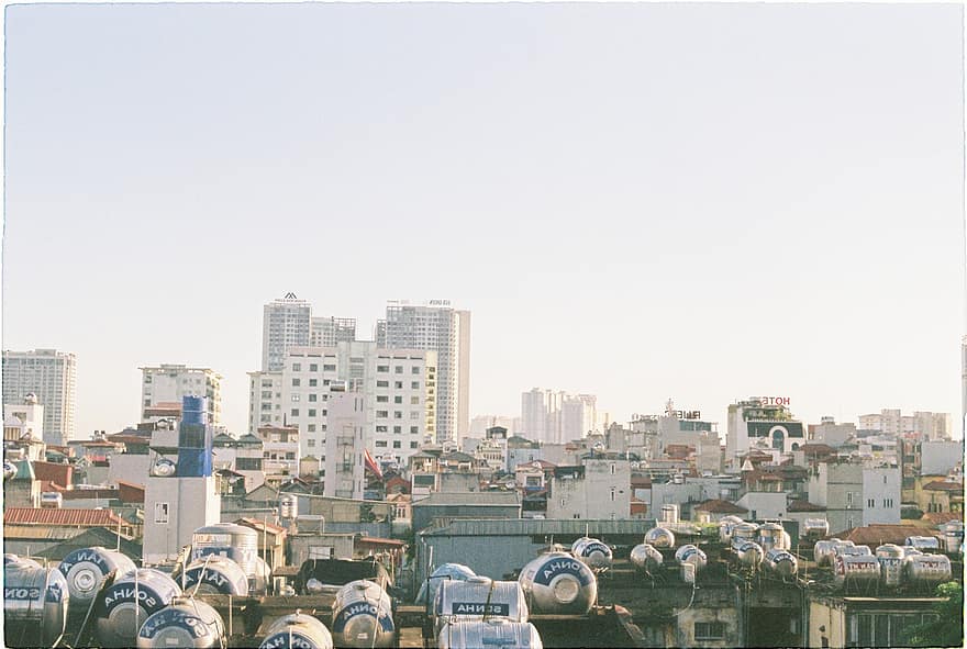 Ханой, Вьетнам, город, здания, небоскребы, линия горизонта, в центре города, городской