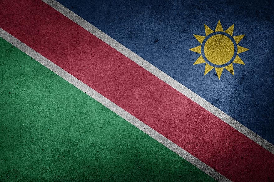 flagg, namibia, Afrika, nasjonal flagg