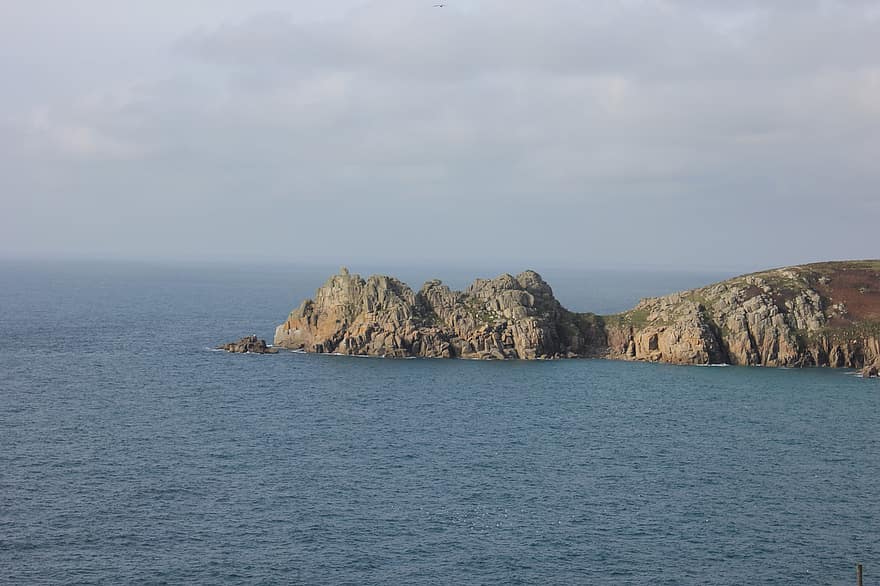 tenger, Cornwall, sziget, óceán