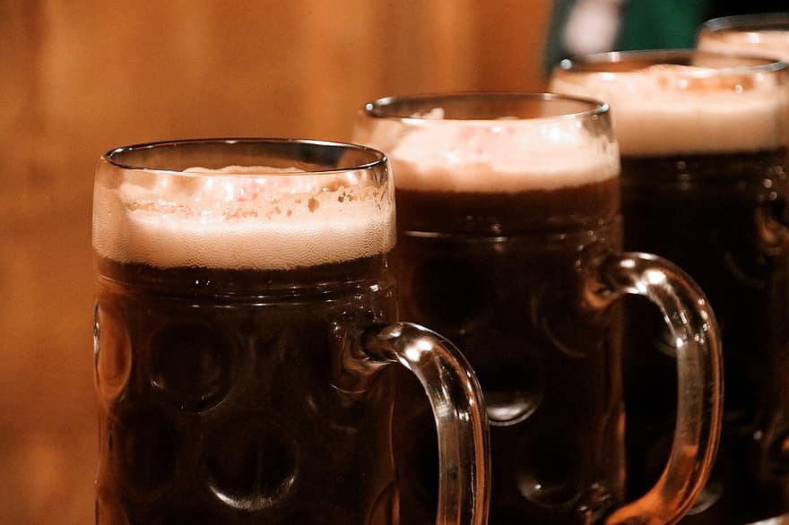 Bir, minum, pint, cangkir, kaca, kepala bir, alkohol, minuman, gelas bir, porsi