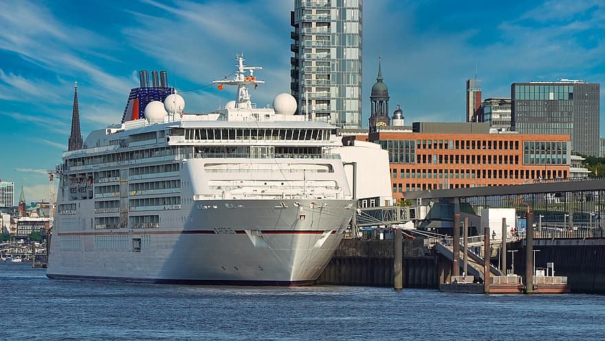 europa2, statek wycieczkowy, Hamburg, Wysyłka , port w Hamburgu, Port