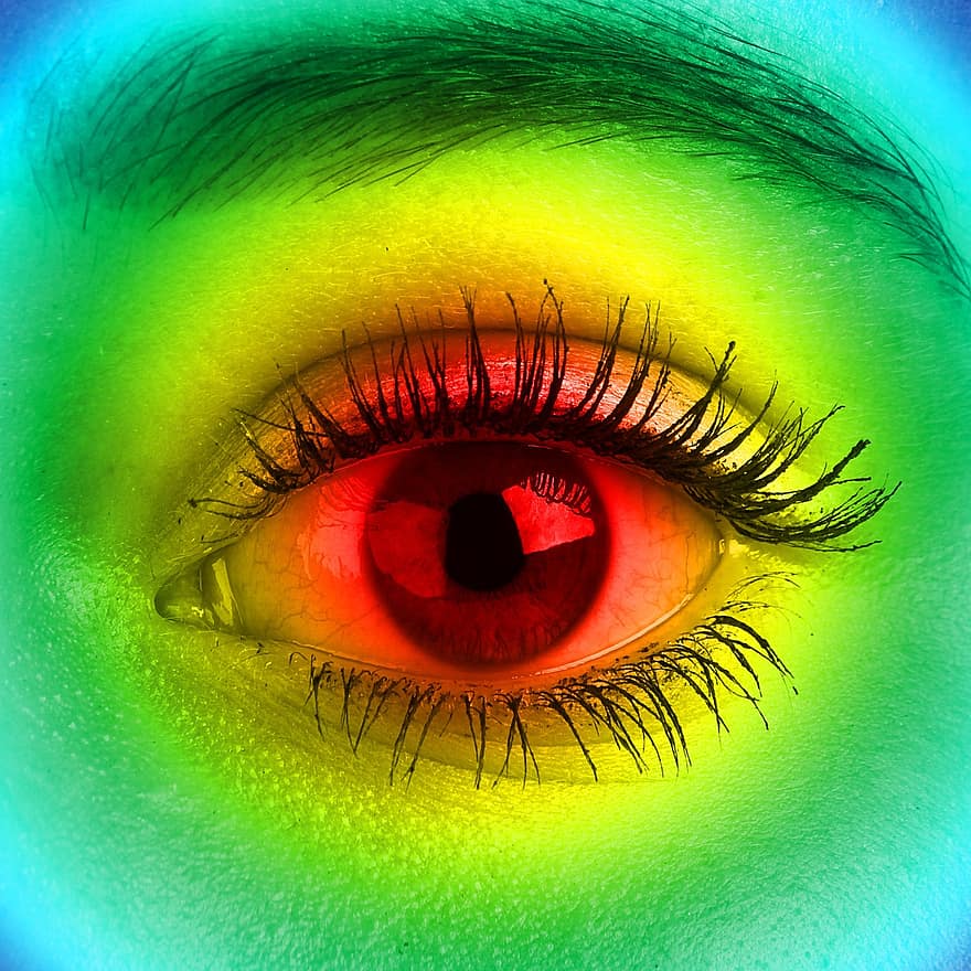 Eye, View, Colorful, Color