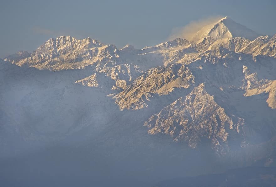 горы, пик, снег, Гималаи, природа, встреча на высшем уровне