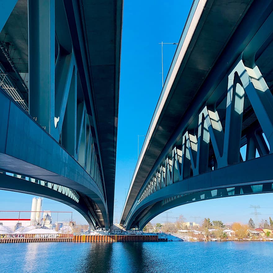 Minna-Todenhagen tilts, tilts, upe, kanāls, ūdensceļu, ūdens, struktūru, pilsēta, pilsētas, jautrība, berlin