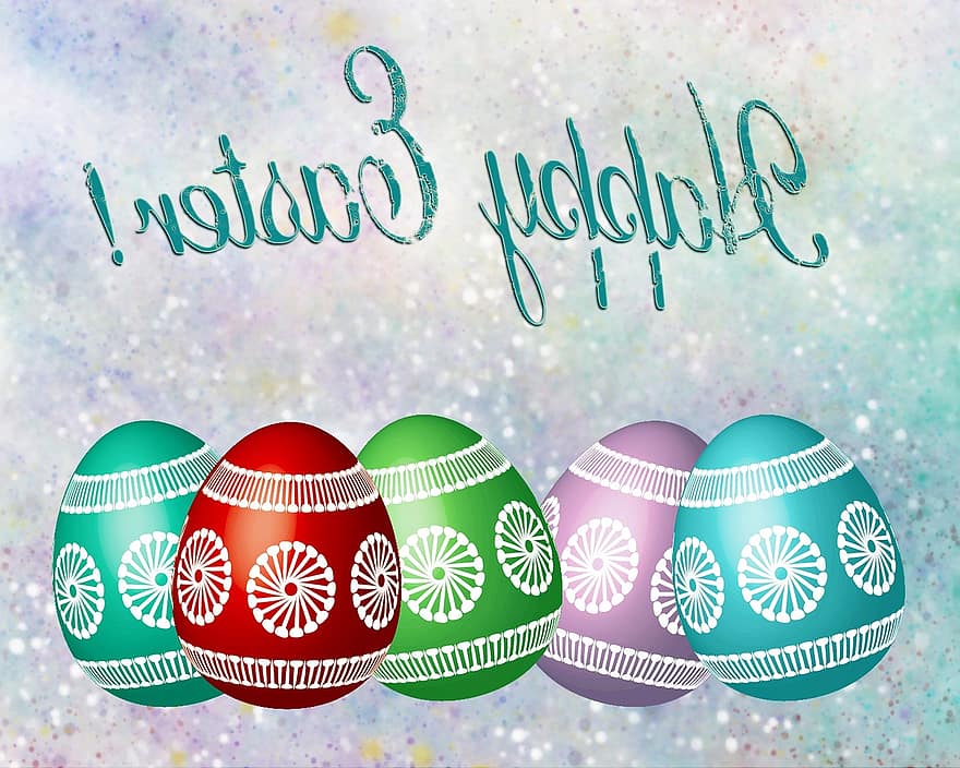 Velykų, linksmų Velykų, Velykų kiaušiniai, šventė, apdaila, sveikinimas