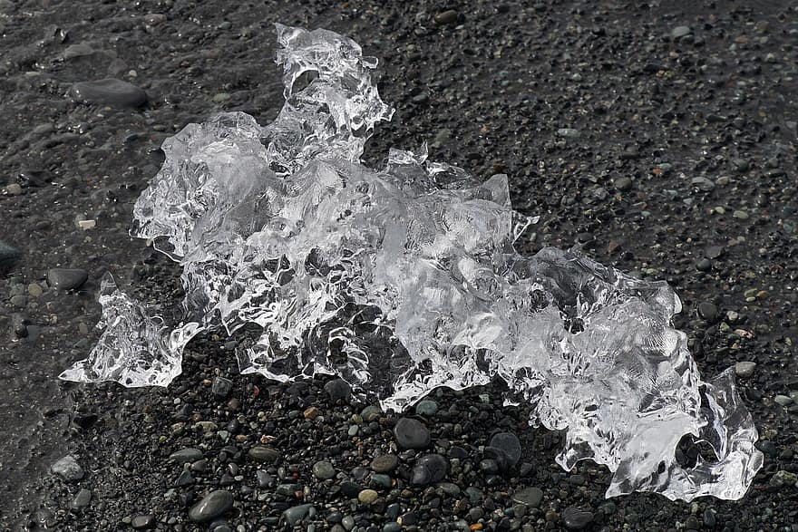лед, ледник, ледяной кристалл, плавиться, эфемерный, Jokulsarlon