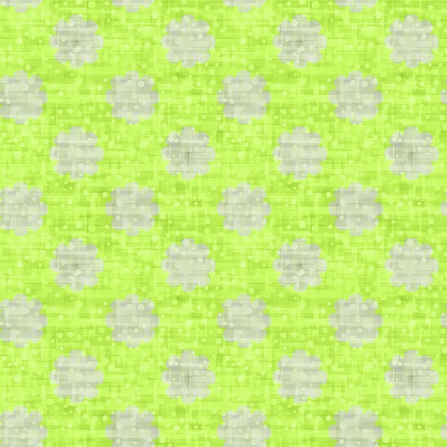 Background, Flowers, Pattern, Abstract, Easter, Spring, Template, Seamless, Polka Dots, Blossom, Saint Patrick's Day