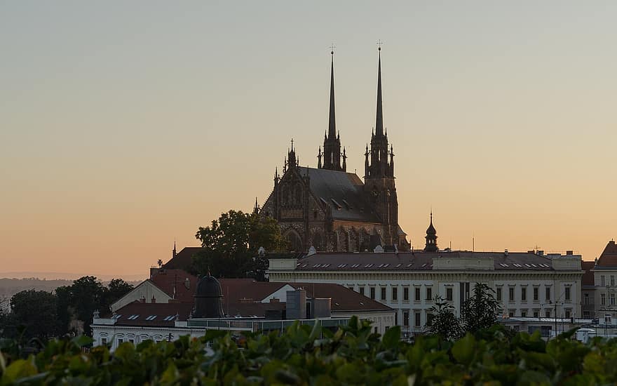 Brno, Moravia, Petrov, Czech Republic, South Moravia, Church, Cathedral, Sunrise, City, Monument