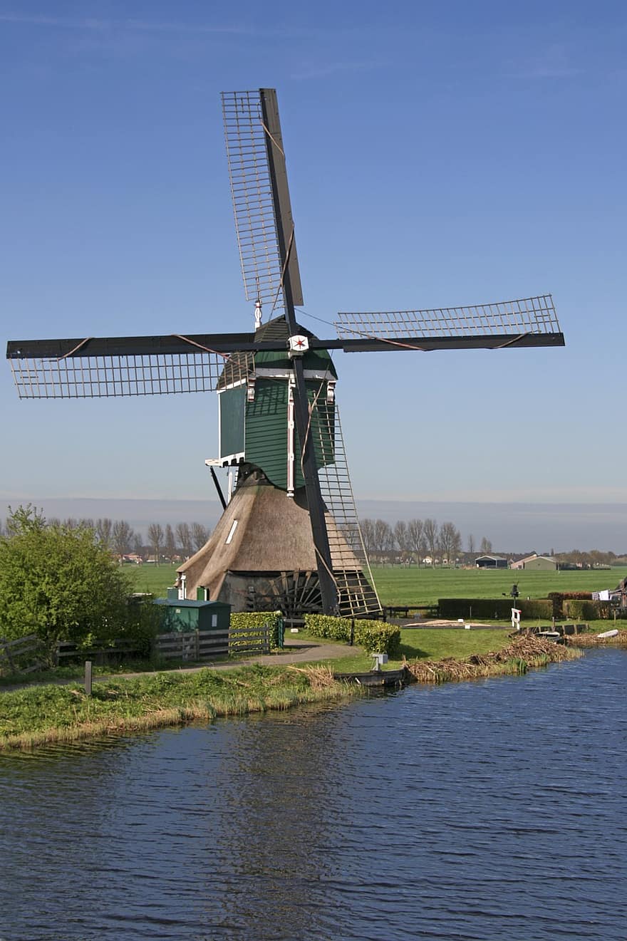 Wind Mill, Power, Countryside, Nature, Travel, Exploration, Outdoors, Great-ammers, Water, rural scene, windmill