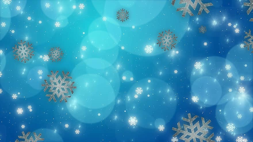 bakgrund, snöflingor, jul, snöflinga, snö, vektor, ny, Lycklig, Semester, år, abstrakt