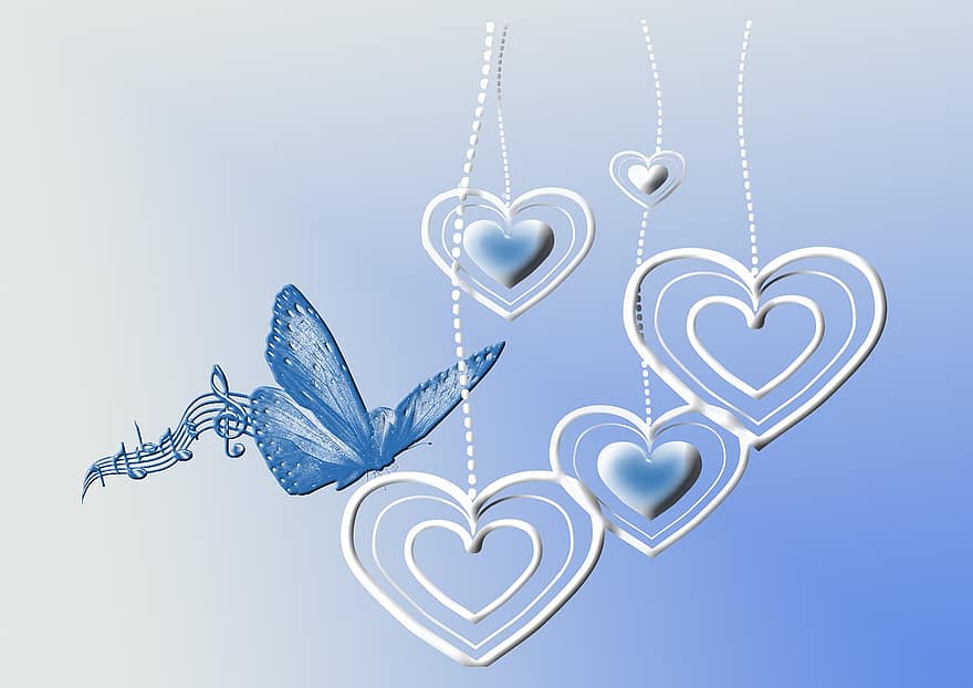 širdis, meilė, drugelis, Motinos diena, romantika, sėkmė, Sveiki, Valentino, kartu, lojalumas, laimingas