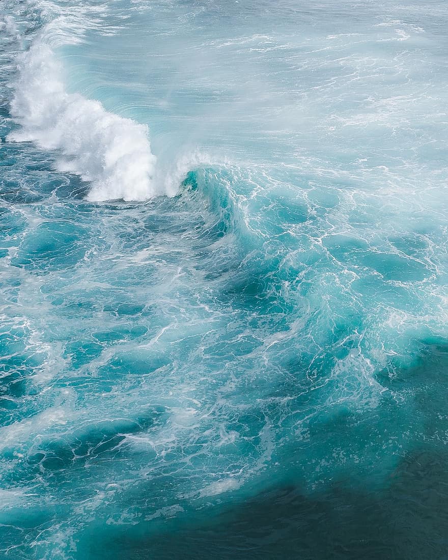 океану, хвилі, море, сплеск, пінопласт, води, природи