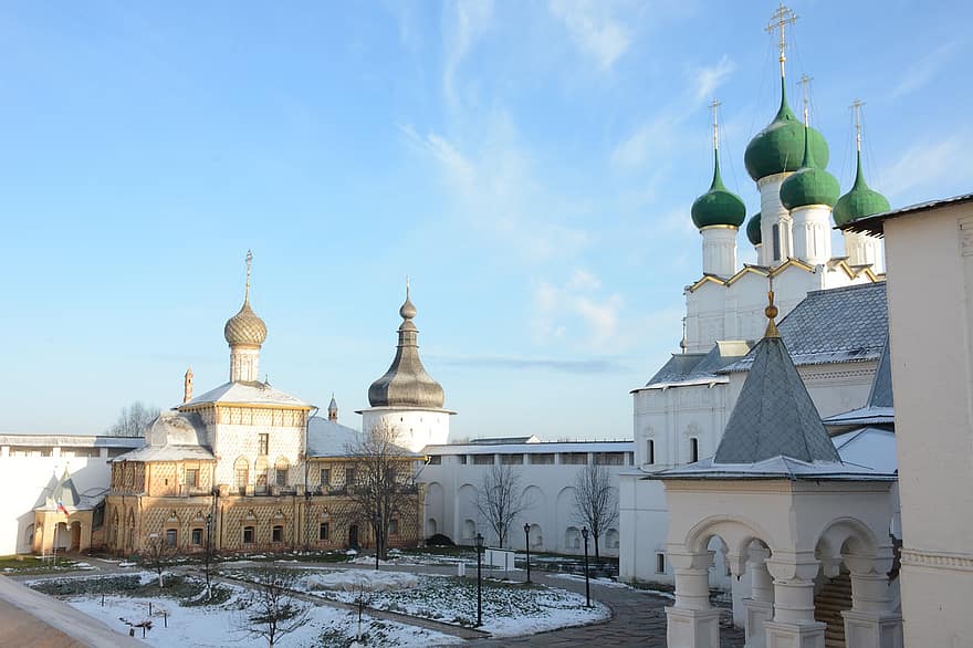 Nagy Rosztov, Oroszország, Rostov, Kreml, összetett, erőd, régi, kereszténység, vallás, építészet, híres hely