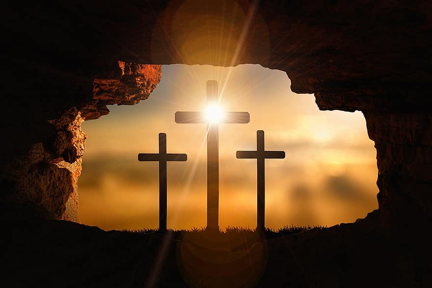 opstandelse, kors, korsfæstelse, påske, jesus, hule, Kristus, Kristendom, god fredag, tro, religion